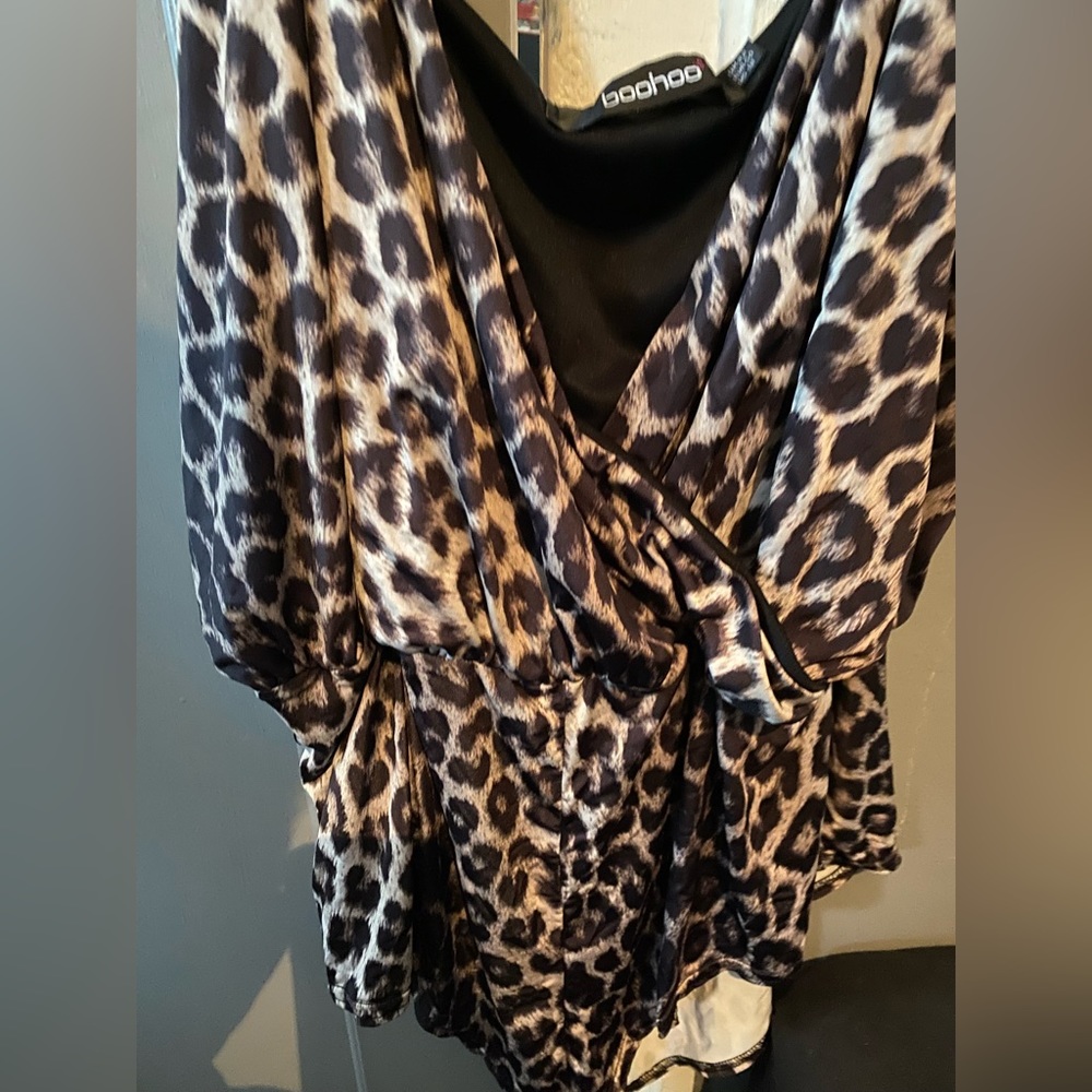 Boohoo Plus Cheetah Bodysuit